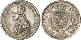 Sachsen, Königreich. 
Friedrich August I. (1763-)1806-1827. 1/3 Taler (1/4 Konv.-Taler) 1818. AKS&nbsp; 36, J.&nbsp; 29. Auflage 19494. 


a.d.Rd....