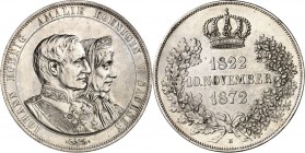 Sachsen, Königreich. 
Johann 1854-1873. Vereinsdoppeltaler 1872 Goldhochzeit. AKS&nbsp; 160, J.&nbsp; 133, Th.&nbsp; 352. . 


ss-vz