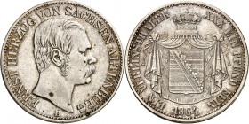 Sachsen-Altenburg. 
Ernst I. 1853-1908. Vereinstaler 1864. AKS&nbsp; 61, J.&nbsp; 113, Th.&nbsp; 356B. . 


ss+