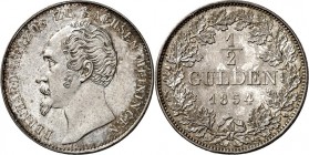 Sachsen-Meiningen. 
Bernhard Erich Freund, selbstständig 1822-1866. 1/2 Gulden 1854. AKS&nbsp; 192, J.&nbsp; 443. . 


vz/St