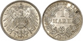 KAISERREICH-Kleinmünzen. 
1&nbsp;Mark 1893A Neuer Adler. J.&nbsp; 17. . 


St-