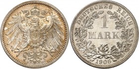 KAISERREICH-Kleinmünzen. 
1 Mark 1906 F Neuer Adler. J.&nbsp; 17. . 


St