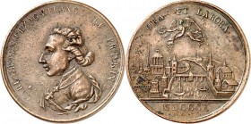 ALTDEUTSCHE LÄNDER und ADEL, 1806-1918. 
FÜRSTPRIMATISCHE STAATEN. 
Carl Theodor von Dalberg, Ehz. 1804-1815. Medaille 1810 (o. Sign.) a.s. Ernennun...