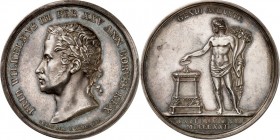 ALTDEUTSCHE LÄNDER und ADEL, 1806-1918. 
PREUSSEN Kgr.. 
Friedrich Wilhelm III. (1797-)1806-1840. Medaille 1822 (v. F. König, b. Loos) a.s. 25-jähr....
