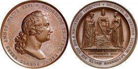 ALTDEUTSCHE LÄNDER und ADEL, 1806-1918. 
PREUSSEN Kgr.. 
Friedrich Wilhelm III. (1797-)1806-1840. Medaille 1838 (v. C. Pfeuffer, b. Loos) 100 Jahre ...