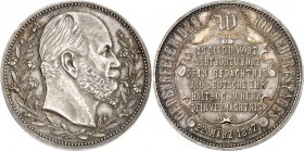 ALTDEUTSCHE LÄNDER und ADEL, 1806-1918. 
PREUSSEN Kgr.. 
Wilhelm I. 1861-1888. Medaille 1897 (o. Sign.) a.s.100. Geburtstag. Kopf n.r. zw. Lilienzwe...