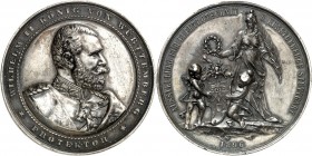 ALTDEUTSCHE LÄNDER und ADEL, 1806-1918. 
WÜRTTEMBERG. 
Karl I. 1864-1891. Medaille 1896 (v. Mayer u. Wilhelm u.Thürer) a.d. Ausstellung für Elektrot...