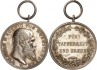 ALTDEUTSCHE LÄNDER und ADEL, 1806-1918. 
WÜRTTEMBERG. 
Wilhelm II. 1891-1918. Militär-Verdienst-Medaille o.J.(1892-1918) (v. Schwenzer) Kopf d. Köni...