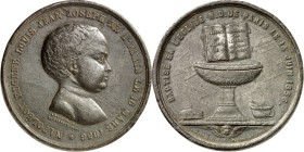EUROPA. 
FRANKREICH. 
Napoleon III. 1852-1870. Medaille 1856 (v. Larouche, b. Massonet) a. d. Taufe des Dauphins Napoleon (IV.), am 14. Juni 1856. B...