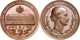 ARCHITEKTUR. 
MUSEEN. 
GRAZ. Medaille 1861 (v. C. Radnitzky) zur Jubelfeier d. 50jährigen Bestehens des Johanneums. Ansicht d. Gebäudes, darüber gek...