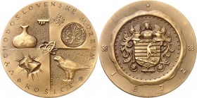ARCHITEKTUR. 
MUSEEN. 
KOSICE (Kaschau, Slowakei). Medaille o.J. (um 1980) (v. A. Peter, Münze Kremnitz) a. d. Ostslowakische Museum. Sammlungsgegen...
