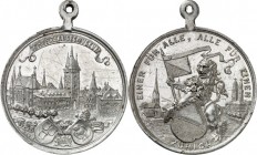 ARCHITEKTUR. 
MUSEEN. 
ZÜRICH. Medaille 1898 (v. Mayer & Wilhelm, Stuttg.) a.d. Eröffnung des Schweizerischen Landesmuseums. Ansicht d. Gebäudes übe...