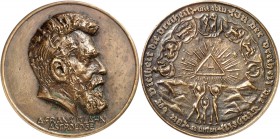 PERSONEN. 
ASTROLOGEN und ESOTERIKER. 
GLAHN, A. Frank *1865 Linden b. Hannover +1941 Hollenstedt. Medaille o.J. (v. H. Dorn) Bärtiger Kopf n.r. / P...