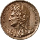 PERSONEN. 
DICHTER und SCHRIFTSTELLER. 
BOILEAU-DESPREAUX, Nicolas *1.11.1636 Paris +13.3.1711 ebd. Medaille o.J. (1817) (v. Caunois) Brb. n.l. eins...