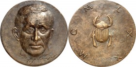 PERSONEN. 
DICHTER und SCHRIFTSTELLER. 
JÜNGER, Ernst *1895 Heidelberg +1998 Riedlingen. Medaille 1970 (v. R. Triebel) a.s. 75. Geburtstag. Kopf v.v...