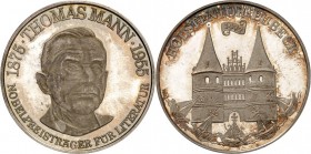 PERSONEN. 
DICHTER und SCHRIFTSTELLER. 
MANN, Thomas *1873 Lübeck +1955 Zürich. Medaille o.J. (o. Sign.) a.d. Nobelpreisträger für Literatur. Kopf f...