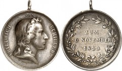 PERSONEN. 
DICHTER und SCHRIFTSTELLER. 
SCHILLER, Chr. Friedrich von *1759 Marbach +1805 Weimar. Medaille 1859 (v. K. Fischer) a. s. 100. Geb. Kopf ...