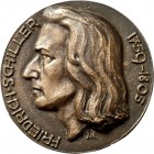 PERSONEN. 
DICHTER und SCHRIFTSTELLER. 
SCHILLER, Chr. Friedrich von *1759 Marbach +1805 Weimar. Medaille o.J. (um 1972) (sign. JR, v. J.Remenyi) Ko...