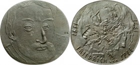 PERSONEN. 
DICHTER und SCHRIFTSTELLER. 
SPEE, Friedrich von. Medaille o.J. (1992) (v. A. Kill) Porträt v. vorn / Szenen der Hexenverfolgung (Hexenke...