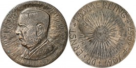 PERSONEN. 
HISTORIKER, KUNSTFÖRDERER und GESCHICHTSSCHREIBER. 
EMMERLING, Dr. Ernst *1907 Gießen +1982 Ingelheim. Medaille 1967 (v. G. Bildau, Mainz...