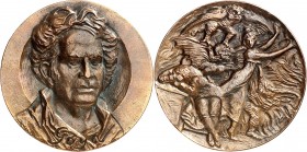 PERSONEN. 
MALER und BILDHAUER. 
GOYA, Francisco de *1746 Saragossa +1828 Bordeaux. Medaille o.J. (1976) (v.&nbsp;K.Renner). Brb. im Hemd fast v.v.&...