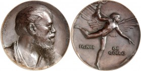 PERSONEN. 
MALER und BILDHAUER. 
LENBACH, Franz Seraph von *1836 Schrobenhausen +1904 München. Medaille o.J. (1904) (v. Hermann Hahn b. Hitl). Brb. ...