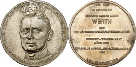 PERSONEN. 
MEDIZINER. 
WERTH, Richard Albert Louis *1850 +1918. Medaille 1985 (o.&nbsp;Sign.) 100 Jahre Kieler Ordination, am 15.&nbsp;August. Kopf ...