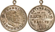 GESCHICHTE u. VERKEHRSWESEN. 
KRIEG und FRIEDEN. 
Deutsche Reichspolitik 1871-1914. Medaille 1890 a.d. Erinnerung a.d. Reichstagswahlen. Köpfe v. Be...