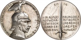 GESCHICHTE u. VERKEHRSWESEN. 
KRIEG und FRIEDEN. 
I. Weltkrieg 1914-1918 DEUTSCHLAND. Medaille 1914 (v. Galambos bei Grünthal) auf die Reichstagsred...