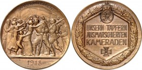 GESCHICHTE u. VERKEHRSWESEN. 
KRIEG und FRIEDEN. 
I. Weltkrieg 1914-1918 DEUTSCHLAND. Medaille 1918 (v. M.u.W.) a.d.Heimkehr der Soldaten. Bevölkeru...