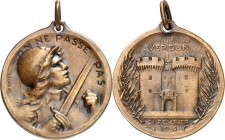 GESCHICHTE u. VERKEHRSWESEN. 
KRIEG und FRIEDEN. 
I. Weltkrieg 1914-1918 FRANKREICH. Medaille 1916 a.d. erfolgreiche Verteidigung von Verdun. Marian...