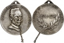 GESCHICHTE u. VERKEHRSWESEN. 
KRIEG und FRIEDEN. 
I. Weltkrieg 1914-1918 FRANKREICH. Satirische Medaille 1918 a.d. besiegten deutschen Kaiser. GUILL...