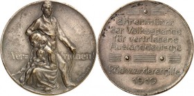 GESCHICHTE u. VERKEHRSWESEN. 
KRIEG und FRIEDEN. 
Weimarer Republik. Spendenmedaille 1919 (v. Haberl, b. C. Poellath) Rückwandererhilfe für vertrieb...