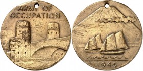 GESCHICHTE u. VERKEHRSWESEN. 
KRIEG und FRIEDEN. 
"Drittes Reich" und 2.&nbsp;Weltkrieg. Medaille 1945 d. US-Army of Occupation, a.d. Einsätze in De...