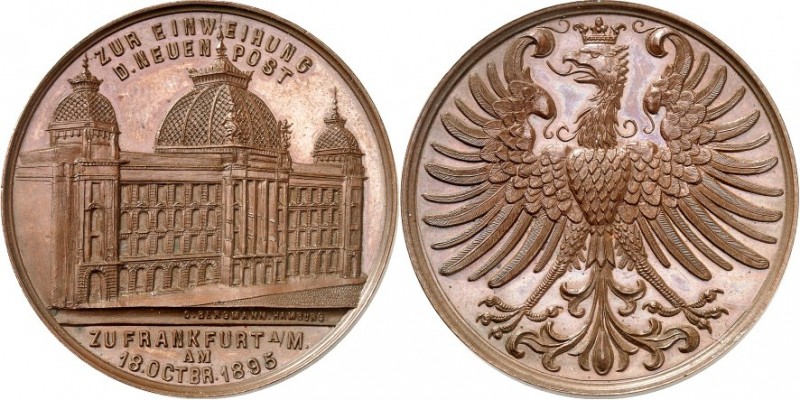 GEWERBE, HANDEL, INDUSTRIE. 
POSTWESEN. 
DEUTSCHLAND. FRANKFURT. Medaille 1895...