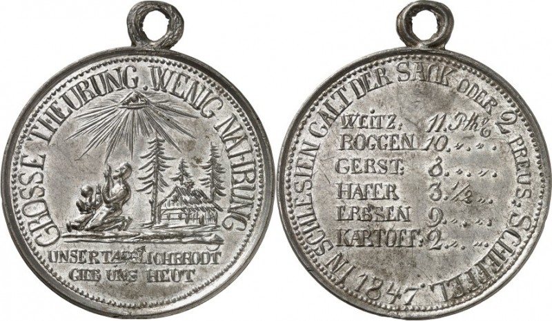 MEDIZIN u. SOZIALWESEN. 
NOTZEITEN, HUNGER, TEUERUNGEN. 
- Schlesien. Medaille...