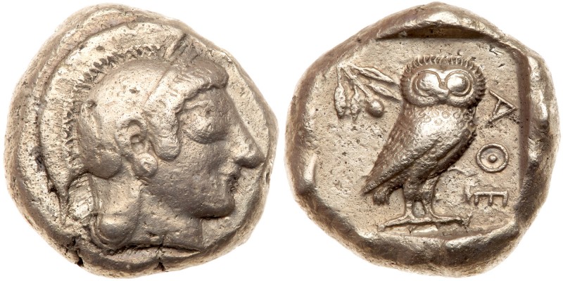 Attica, Athens. Silver Tetradrachm (17.11g), 510/500-480 BC. Early archaic type....