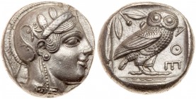 Attica, Athens. Silver Tetradrachm (14.5g), ca. 465-455 BC. AU