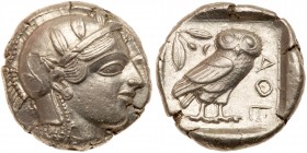 Attica, Athens. Ssilver Tetradrachm (17.16g), 455-440 BC