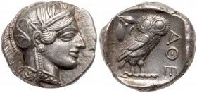 Attica, Athens. Silver Tetradrachm (17.20 g), ca. 454-404 BC. EF
