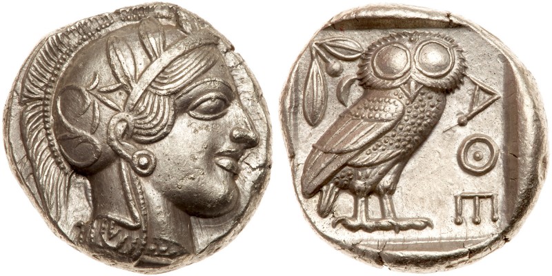 Attica, Athens. Silver Tetradrachm (17.16g), ca. 440-404 BC. Head of Athena righ...