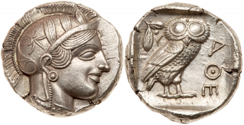 Attica, Athens. Silver Tetradrachm (17.17g), ca. 440-404 BC. Head of Athena righ...