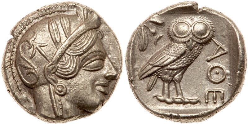 Attica, Athens. Silver Tetradrachm (17.17g), ca. 440-404 BC. Head of Athena righ...