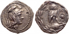 Attica, Athens. Silver Drachm (3.78 g), ca. 168/5-42 BC. VF