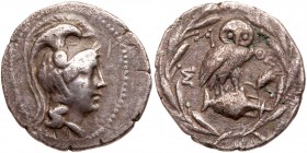Attica, Athens. Silver Drachm (4.01 g), ca. 168/5-42 BC. VF