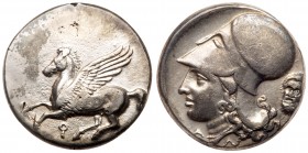 Corinthia, Corinth. Silver Stater (8.26 g), ca. 375-300 BC. VF