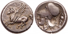 Corinthia, Corinth. Silver Stater (8.55 g), ca. 350/45-285 BC. VF