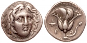 Islands off Caria, Rhodes. Silver Didrachm (6.62 g), ca. 275-250 BC. VF
