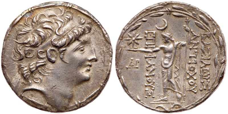 Seleukid Kingdom. Antiochos VIII Epiphanes. Silver Tetradrachm (16.44 g), sole r...