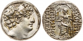 Seleukid Kingdom. Philip I Philadelphos. Silver Tetradrachm (15.72 g), 95/4-76/5 BC. EF